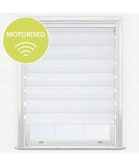 Enkel White Motorised Dimout Day & Night Roller Blind