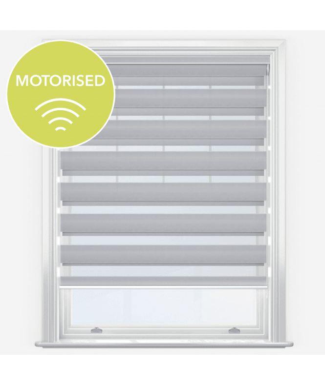 New Edge Blinds Farrera Platinum Motorised Dimout Day & Night Roller Blind