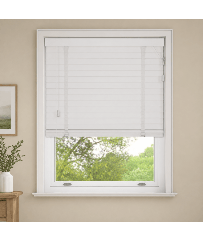 New Edge Blinds Faux Wood ready made Venetian Blinds With Tapes (50mm Slats)