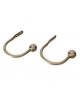 Finesse Pair Of Metal Curtain Holdbacks - Antique Brass