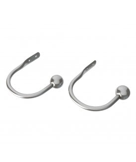 Finesse Pair Of Metal Curtain Holdbacks - Satin Silver