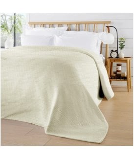 Florian Checked Throw Blanket in Natural