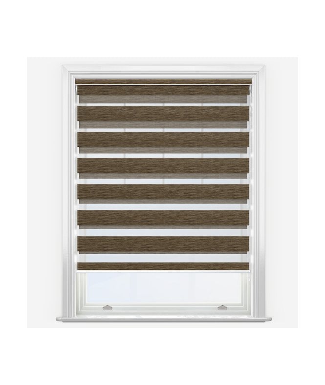 New Edge Blinds Forme Oak Dimout Day & Night Roller Blind