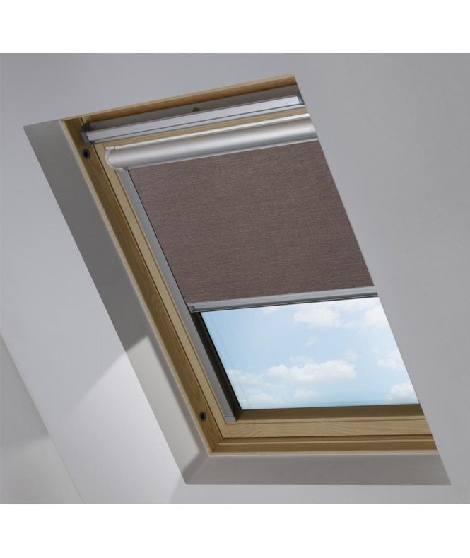 New Edge Blinds Fossil Grey Blackout Skylight Blind for Fakro Roof Windows