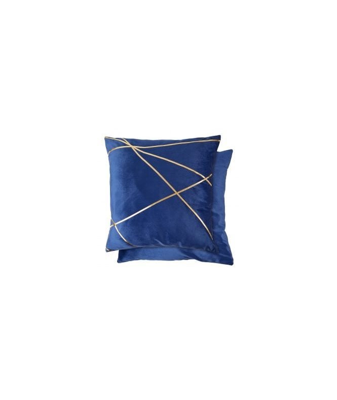 New Edge Blinds Fractal Collection Cushion Cover in Navy