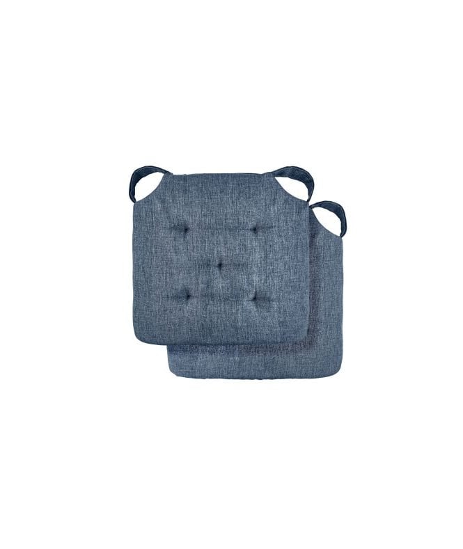 New Edge Blinds Gardenia Collection Waterproof Indoor / Outdoor Seat Cushion in Blue