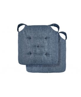 Gardenia Collection Waterproof Indoor / Outdoor Seat Cushion in Blue