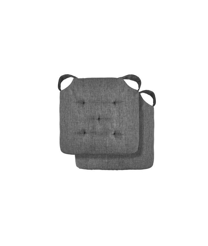 New Edge Blinds Gardenia Collection Waterproof Indoor / Outdoor Seat Cushion in Charcoal