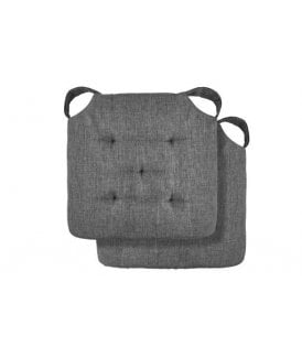 Gardenia Collection Waterproof Indoor / Outdoor Seat Cushion in Charcoal