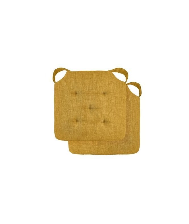 New Edge Blinds Gardenia Collection Waterproof Indoor / Outdoor Seat Cushion in Lemon