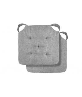 Gardenia Collection Waterproof Indoor / Outdoor Seat Cushion in Silver