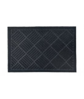 Geode Collection Easy Care Absorbent Door Mat in Black