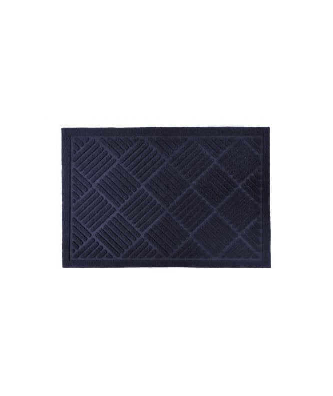 New Edge Blinds Geode Collection Easy Care Absorbent Door Mat in Navy