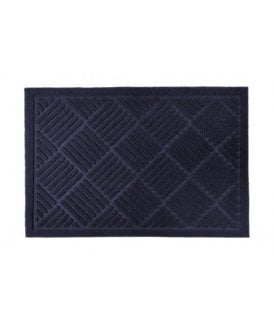 Geode Collection Easy Care Absorbent Door Mat in Navy