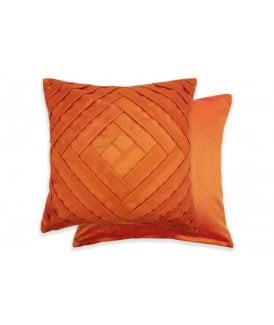 Gio Collection Pleated Cushion Cover in Burnt Orange