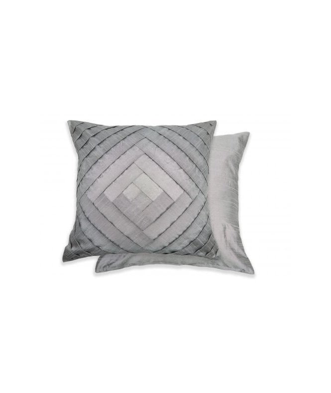 New Edge Blinds Gio Collection Pleated Cushion Cover in Grey