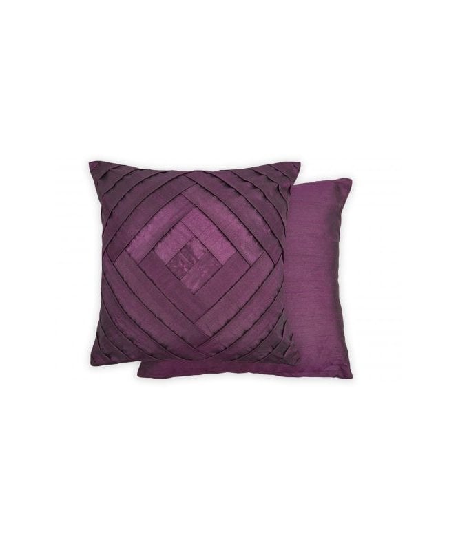 New Edge Blinds Gio Collection Pleated Cushion Cover in Plum
