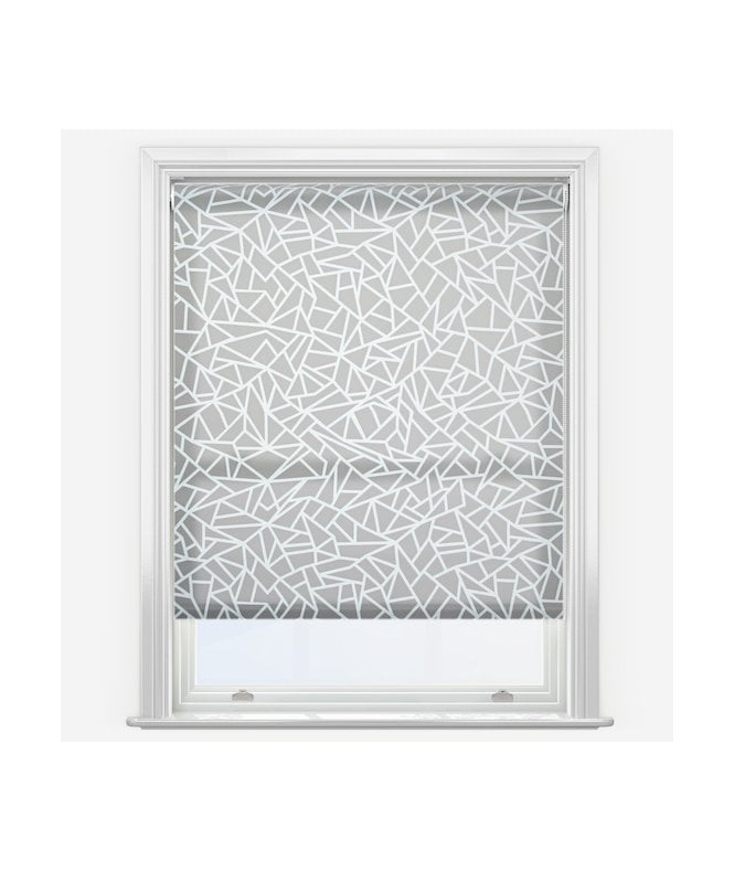 New Edge Blinds Graphico Dove Grey Made to Measure Dimout Roller Blind