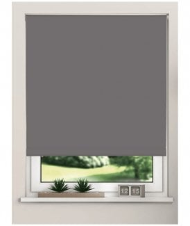 Grey Blackout Roller Blind (165cm Drop)
