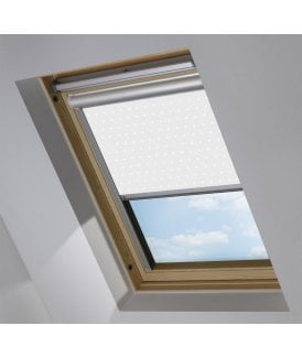 Grey Polka Dot Blackout Skylight Blind for VELUX® Roof Windows (V Codes)