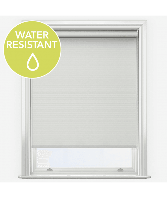 New Edge Blinds Grey Water & Moisture Resistant PVC Blackout Roller Blinds Ideal for Bathroom & Kitchen 160cm Length