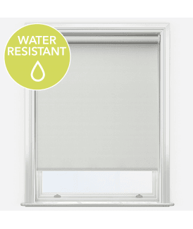 Grey Water & Moisture Resistant PVC Blackout Roller Blinds Ideal for Bathroom & Kitchen 160cm Length