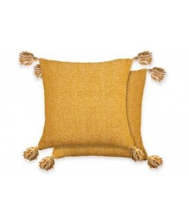 Hartley Collection Recycled Cotton Cushion Cover in Ochre