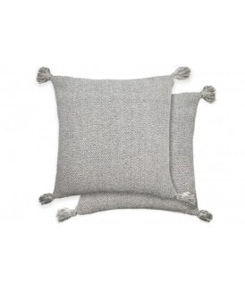 Hartley Collection Recycled Cotton Cushion Cover in Silver