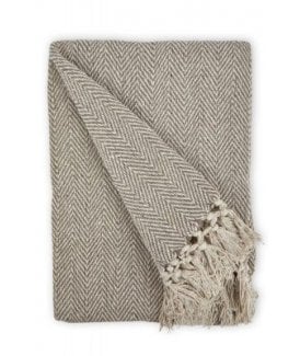 Hartley Collection Recycled Cotton Throw in Natural