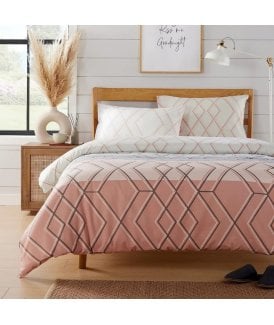 Havanna Geo Duvet Set in Pink