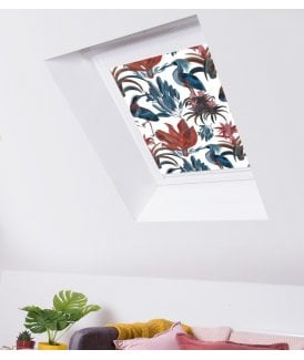 Heron and Bromelia White Blackout Skylight Blind for VELUX® Roof Windows (V Codes)