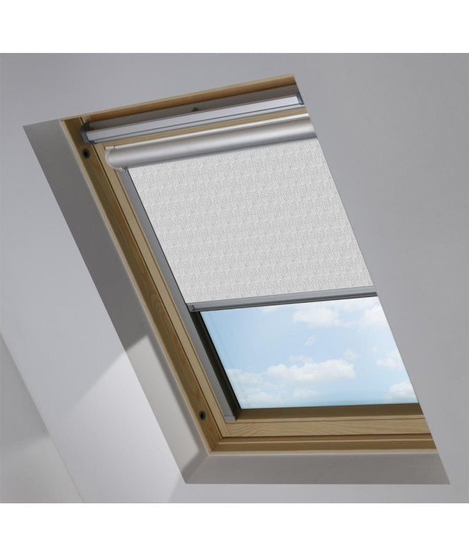 New Edge Blinds Herringbone Grey Blackout Skylight Blind for RoofLITE® Roof Windows