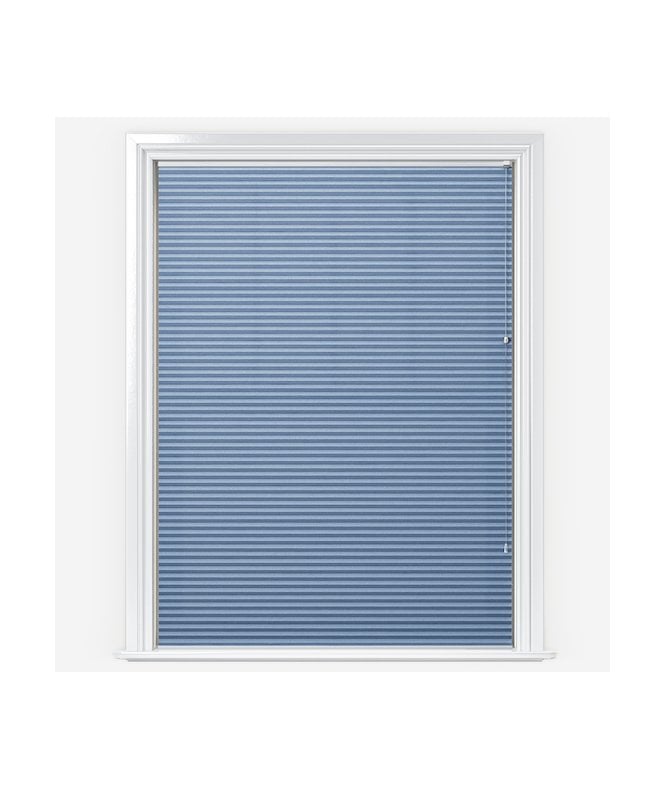 New Edge Blinds Iburg Sky Blue Pleated Dimout Blind
