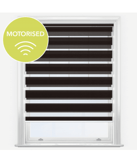 Impression Chocolate Motorised Dimout Day & Night Roller Blind