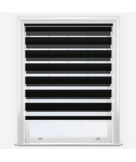 Impression Jet Black Dimout Day & Night Roller Blind