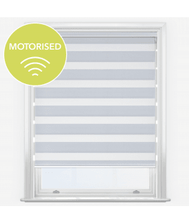 Impression Silver Motorised Dimout Day & Night Roller Blind