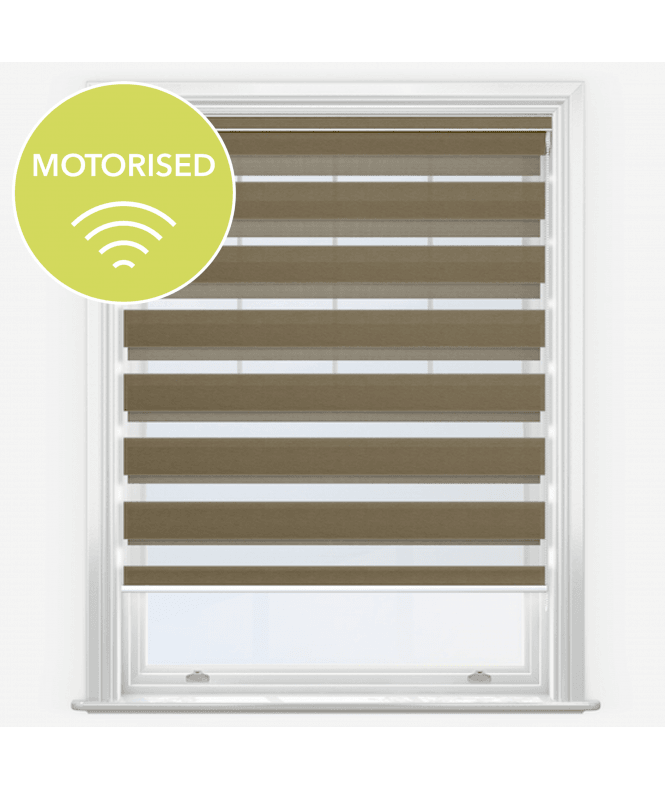 New Edge Blinds Infinate Gold Motorised Dimout Day & Night Roller Blind