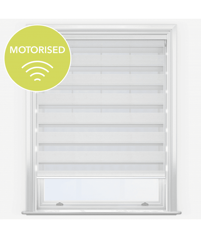 New Edge Blinds Infinate Pearl Motorised Dimout Day & Night Roller Blind