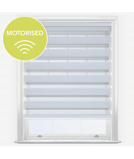 Infinate Snow White Motorised Dimout Day & Night Roller Blind