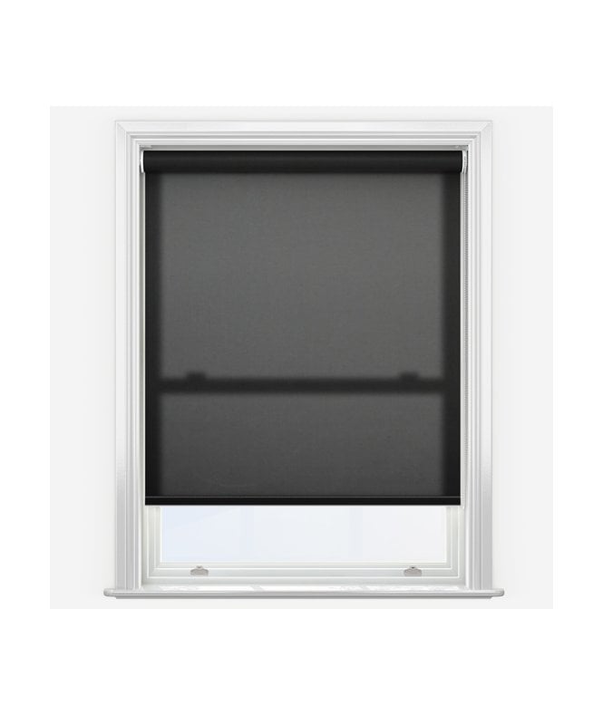 New Edge Blinds Iris Black Made to Measure Dimout Roller Blind
