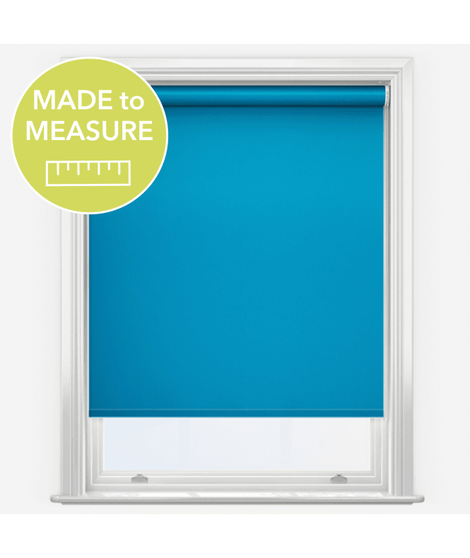 New Edge Blinds Iris Cyan Made to Measure Blackout Roller Blind