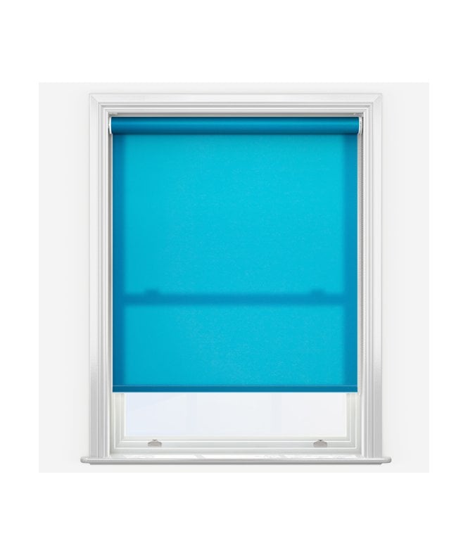 New Edge Blinds Iris Cyan Made to Measure Dimout Roller Blind