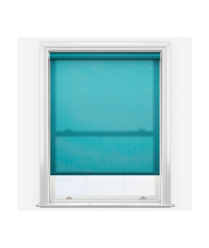 New Edge Blinds Iris Peacock Made to Measure Dimout Roller Blind