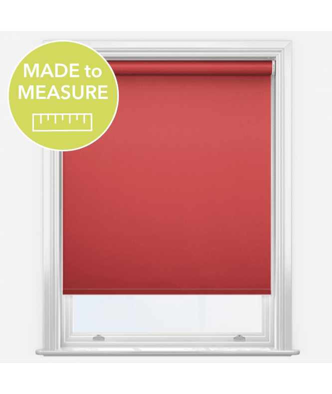 New Edge Blinds Iris Red Made to Measure Blackout Roller Blind