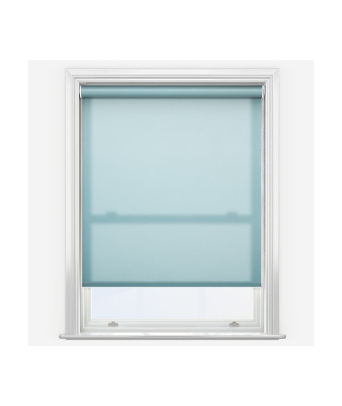 New Edge Blinds Iris Sky Blue Made to Measure Dimout Roller Blind