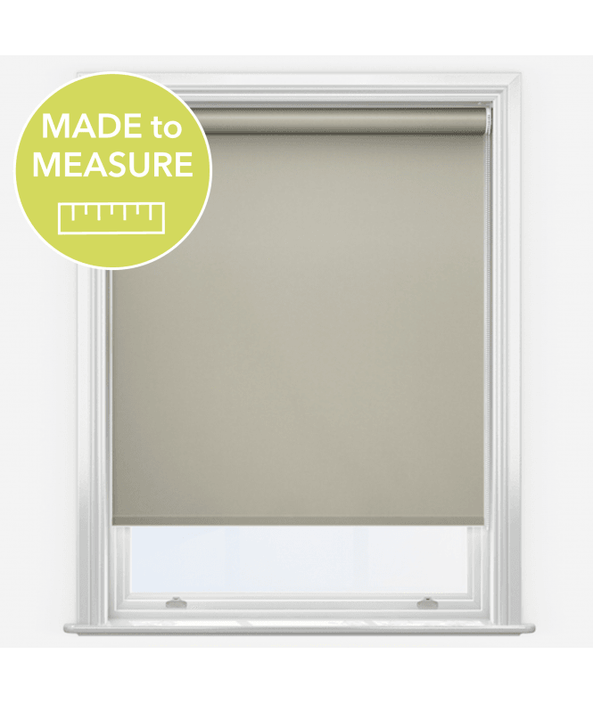 New Edge Blinds Iris Taupe Made to Measure Blackout Roller Blind
