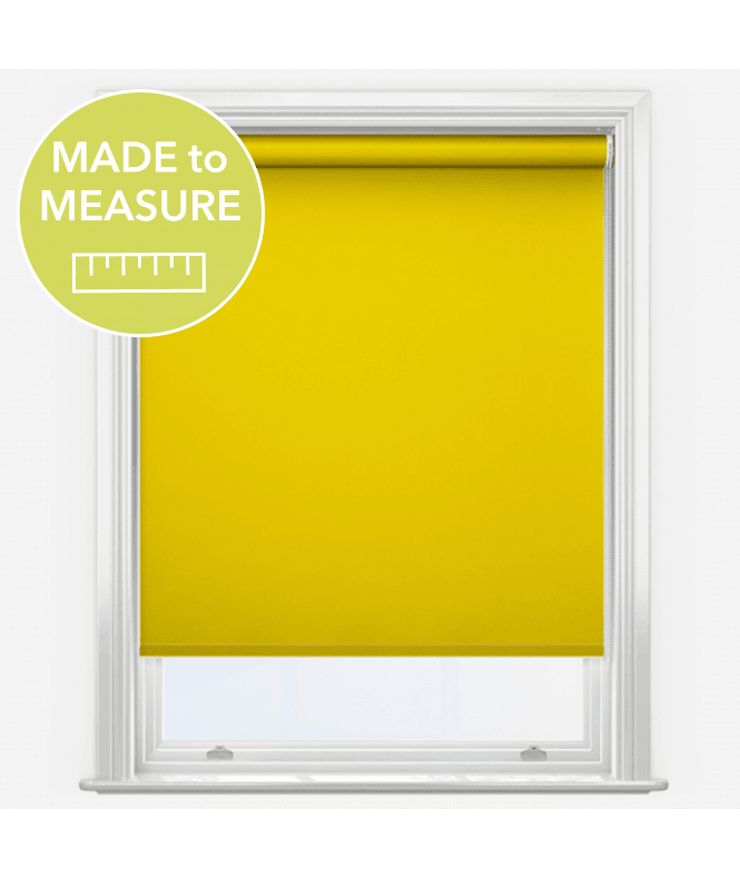 New Edge Blinds Iris Yellow Made to Measure Blackout Roller Blind