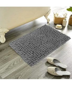 Jumbo Loop Bath Mat in Grey
