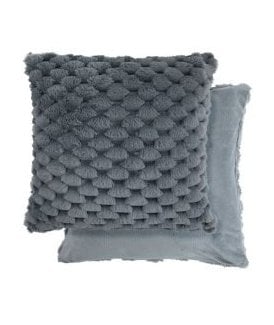 Leah Collection Deluxe Cushion Cover in Charcoal