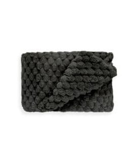 Leah Collection Deluxe Throw in Black